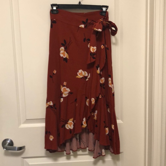 Free People Dresses & Skirts - Free People Terra Cotta Wrap Skirt